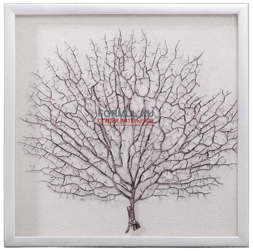 Панно Bello Pittura Кораллы (Бордо глянцевая рама)